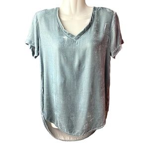 Bella Dahl | Velvet V-Neck Top | Size XS